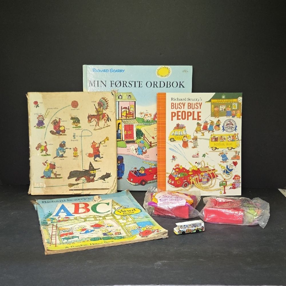 Min Forste Ordbok by Richard Scarry Best Wordbook Ever Vtg Norwegian Plus Extras